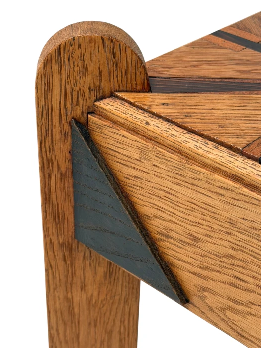 Art Deco Amsterdamse School Two-Tier Side Table with Marquetry 1920s